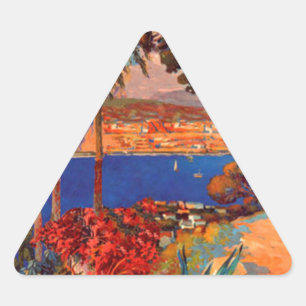 Vintag Antibes Cote D'Azur Travel Dreieckiger Aufkleber