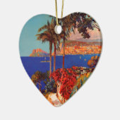 Vintag Antibes Cote D'Azur Travel Keramik Ornament (Links)