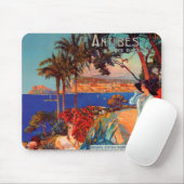 Vintag Antibes Cote D'Azur Travel Mousepad (Mit Mouse)