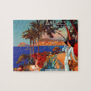 Vintag Antibes Cote D'Azur Travel Puzzle