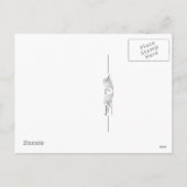 Vintag/antik Ostern - Rabbit Sepia Postkarte (Rückseite)