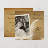 Vintag antike 50 Jahre Foto Einladungen (Vorne/Hinten)