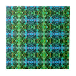 Vintag antike grüne blaue Jugendstil Fliese