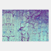 Vintag antike Lila Aquamarine Grunge Textur Geschenkpapier Set (Vorderseite)