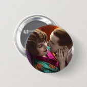 Vintag antike romantische Paare Karten und Geschen Button (Vorne & Hinten)