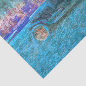 Vintag antike Rustikale Blaue Aquamarine Grüne Lil Seidenpapier (Ausschnitt)