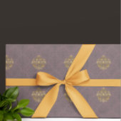 Vintag antike Smoky Mauve Medallion Geschenkpapier