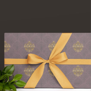 Vintag antike Smoky Mauve Medallion Geschenkpapier