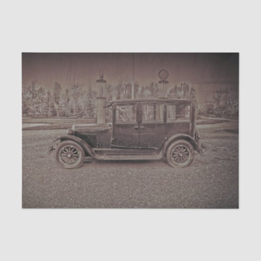 Vintag antiker, rustikaler, dunkler Sepia Klassike Seidenpapier (Vorderseite)