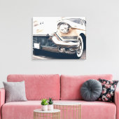 Vintag antiker Weißcreme-Farbwagen Leinwanddruck (Insitu (Wohnzimmer))
