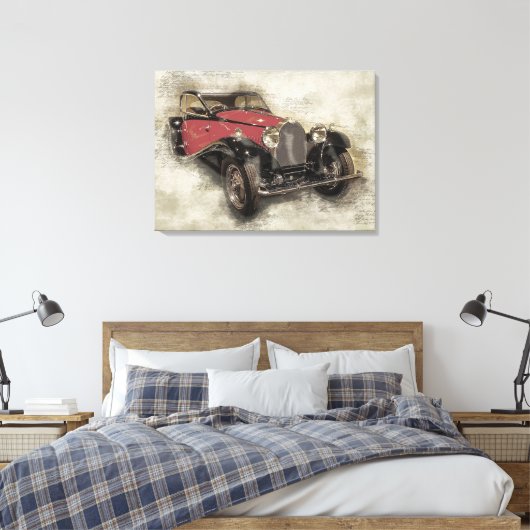 Vintag antikes Automobil Leinwanddruck (Insitu (Schlafzimmer))