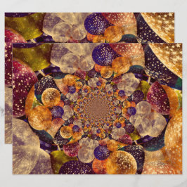 Vintag antikes Gold Lila Balloons Kaleidoskop