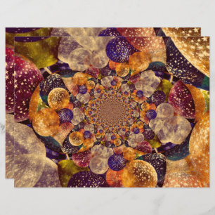 Vintag antikes Gold Lila Balloons Kaleidoskop