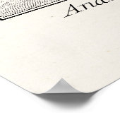 Vintag antikes menschliches Skelett Medizinische A Poster (Ecke)