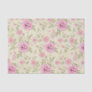 Vintag antikes Rosa Wasserfarbe Blumenblume botani Seidenpapier