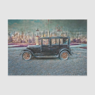 Vintag antikes Rustikales Altauto Seidenpapier