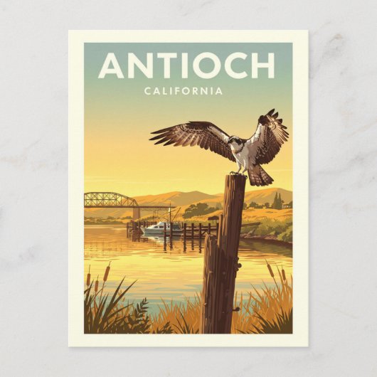 Vintag Antioch California Postkarte (Vorderseite)