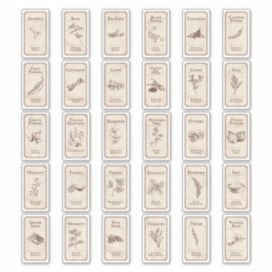 Vintag apothecary Spice Labels