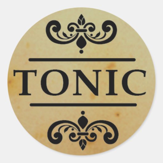 Vintag apothecary Tonic Flasche Halloween Stickers (Vorderseite)