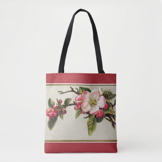 Vintag Apple Blossom Red Tasche (Vorderseite)
