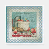 Vintag Apple Rezept Ephemera Decoupage Serviette (Vorderseite)