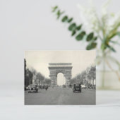 Vintag Arc de Triomphe Frankreich Postkarte (Stehend Vorderseite)