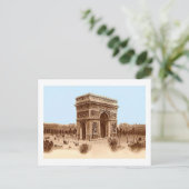 Vintag Arc de Triomphe Notecards Postkarte (Stehend Vorderseite)