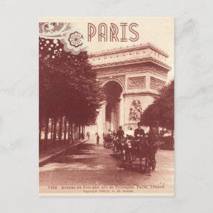 Vintag Arc De Triomphe, Paris, 1903 Postkarte