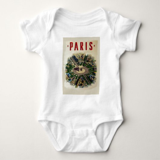 Vintag Arc de Triomphe Paris Baby Strampler (Vorderseite)