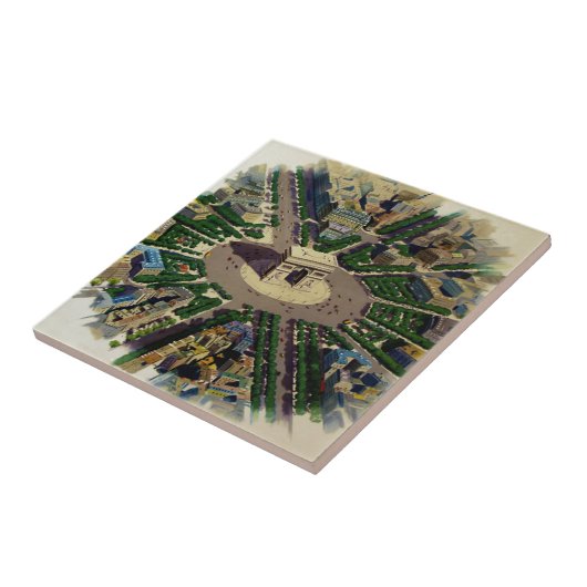 Vintag Arc de Triomphe Paris Fliese (Seite)
