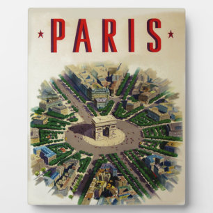 Vintag Arc de Triomphe Paris Fotoplatte
