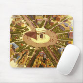 Vintag Arc de Triomphe, Paris, Frankreich Mousepad (Mit Mouse)