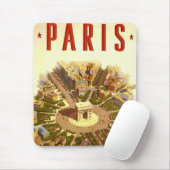 Vintag Arc de Triomphe, Paris, Frankreich Mousepad (Mit Mouse)