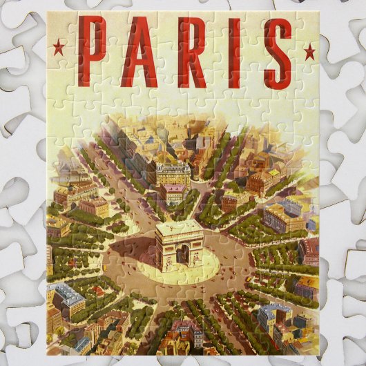 Vintag Arc de Triomphe, Paris, Frankreich Puzzle