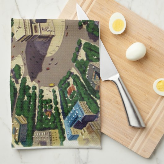 Vintag Arc de Triomphe Paris Geschirrtuch (Viertel Falte)