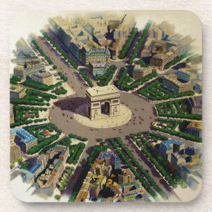 Vintag Arc de Triomphe Paris Getränkeuntersetzer