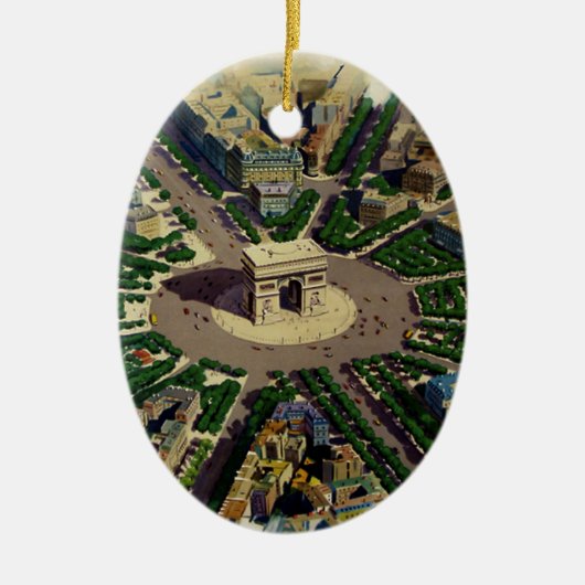 Vintag Arc de Triomphe Paris Keramikornament (Vorne)