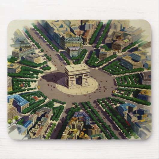 Vintag Arc de Triomphe Paris Mousepad (Vorne)