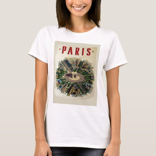 Vintag Arc de Triomphe Paris T-Shirt (Vorderseite)