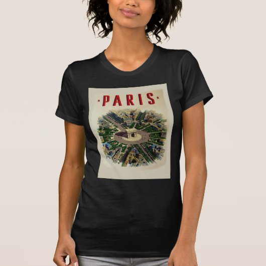 Vintag Arc de Triomphe Paris T-Shirt (Vorderseite)