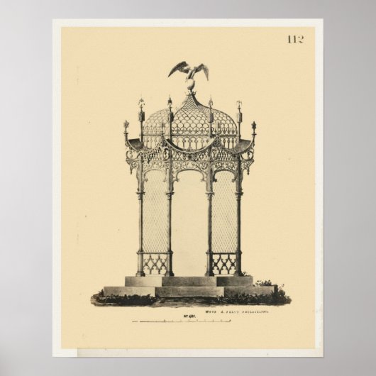 Vintag Architecture Gazebo-Pläne Poster (Vorne)