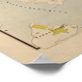 Vintag Arendal Norwegen Map (1884) Poster (Ecke)