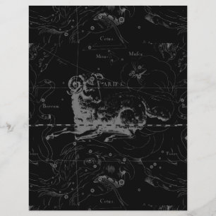 Vintag Aries Unterzeichner-Konstellation Hevelius  Flyer