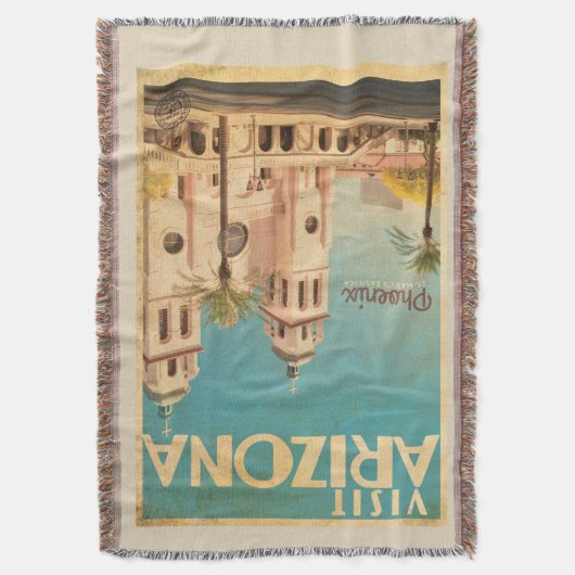 Vintag Arizona Throw Blanket Decke (Vorderseite Vertikal)