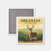Vintag Arkansas Magnet (Vorderseite/Rückseite)