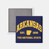 Vintag Arkansas Magnet (Vorderseite/Rückseite)