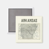 Vintag Arkansas Map Pillow Magnet (Vorderseite/Rückseite)