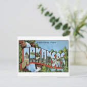 Vintag Arkansas Postkarte (Stehend Vorderseite)