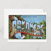 Vintag Arkansas Postkarte (Vorne/Hinten)