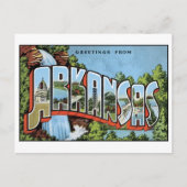 Vintag Arkansas Postkarte (Vorderseite)